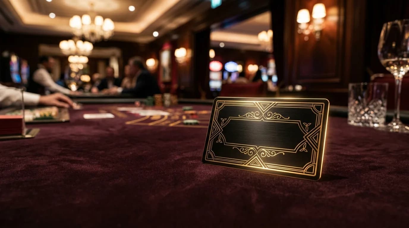 Premium casino table with gold details